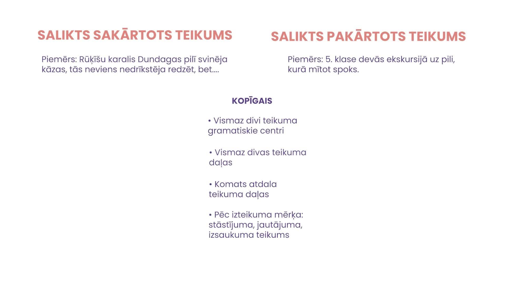Tavaklase.lv - Kas ir vienkāršs, un kas ir salikts teikums?