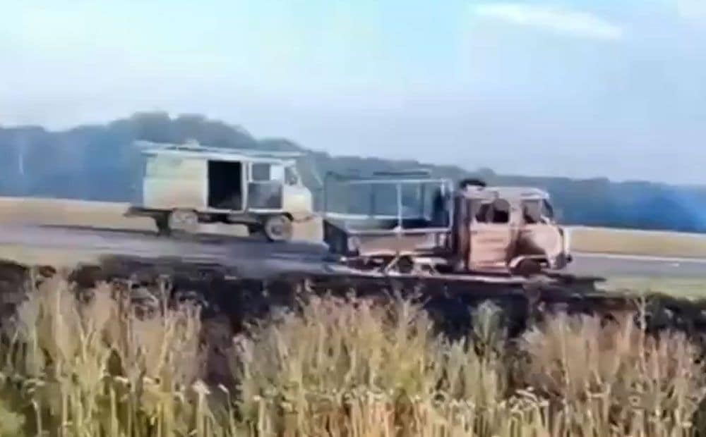 Ukrainas droni Kurskas apgabalā uzbrukuši Krievijas armijas kolonnai
