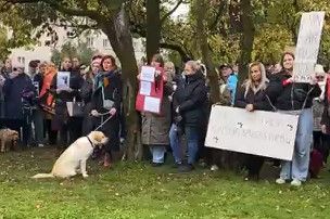 Bauskā protestē pret pašvaldības un policistu neizdarību saistībā ar neseno suņu nošaušanu