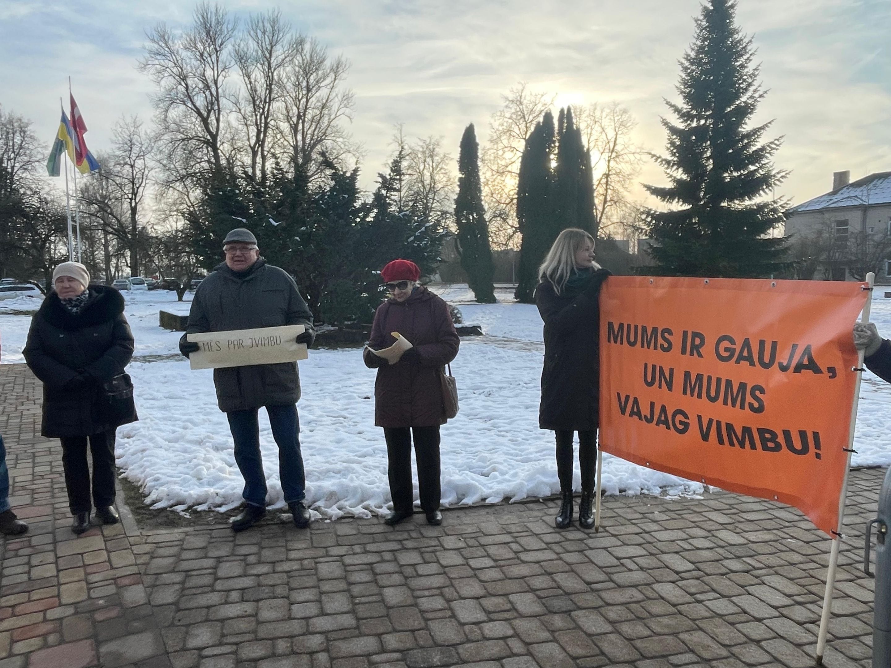 Pikets Siguldas gāztā mēra Jāņa Vimbas atbalstam