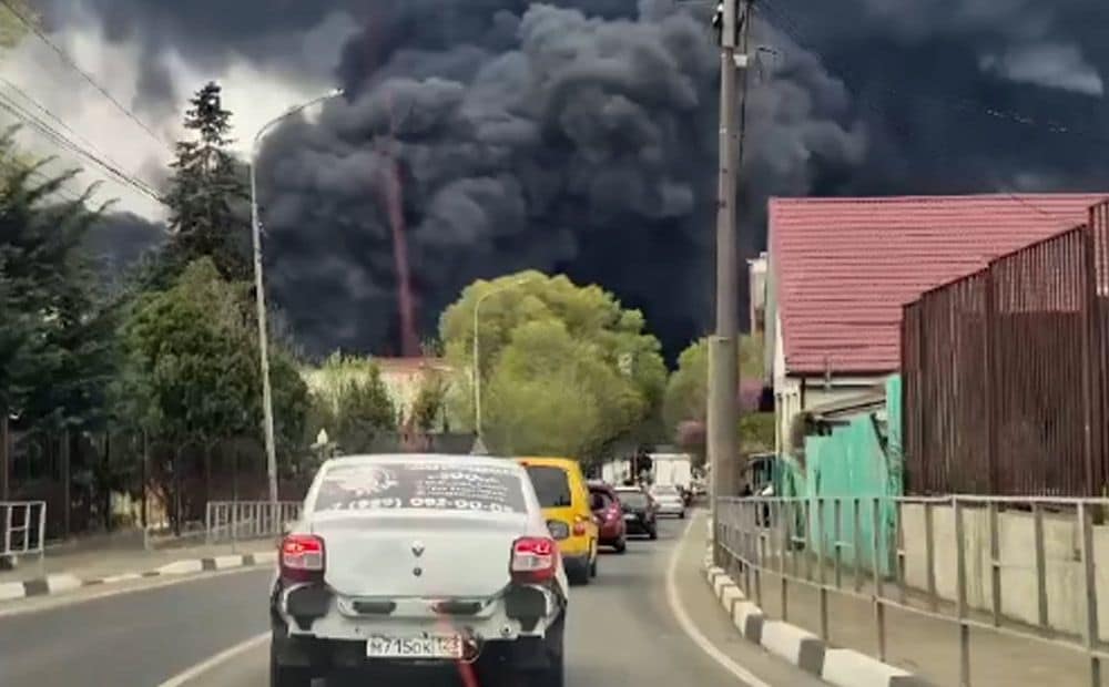 Ukrainas dronu uzbrukuma sekas Tuapsē