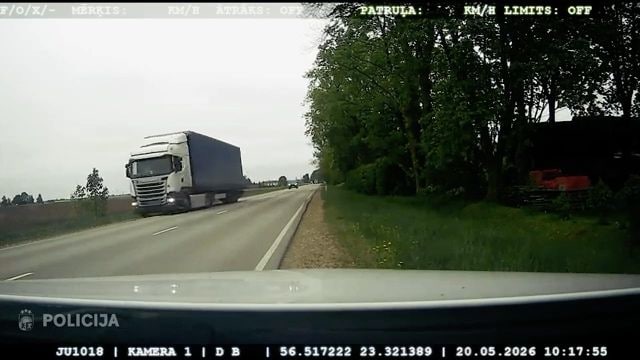 Dobeles novadā kravas automašīnas vadītājs mēģina izvairīties no soda ar 50 eiro kukuli