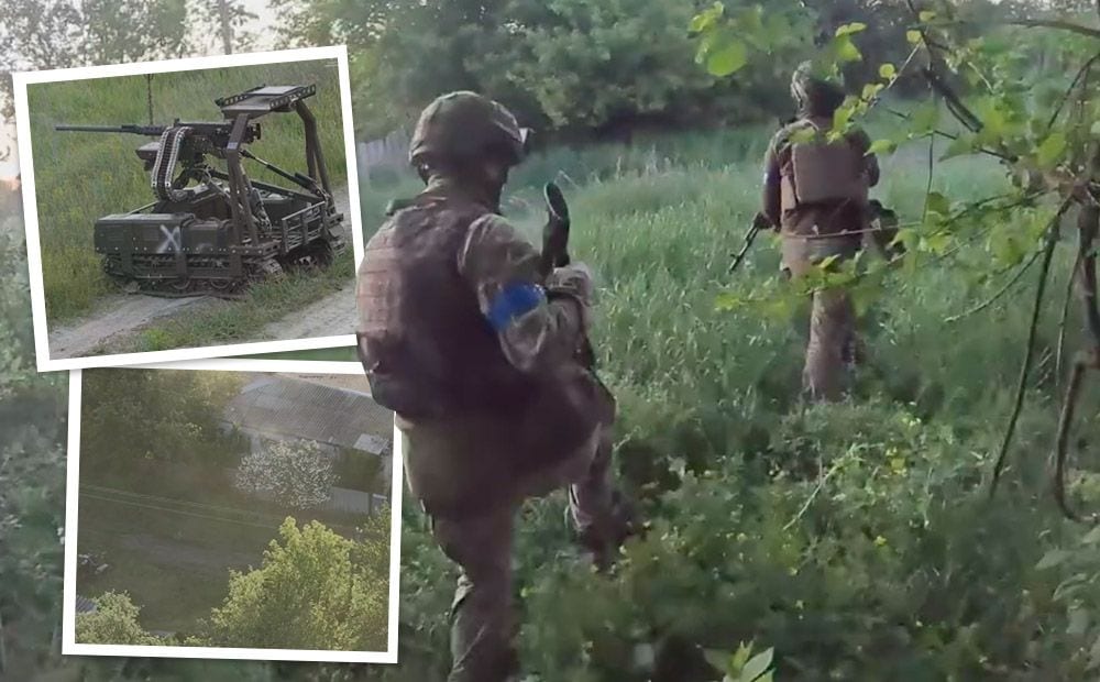 Ukrainas karavīri ar modernām tehnoloģijām attīra Harkivas apgabala Novoplatonivku