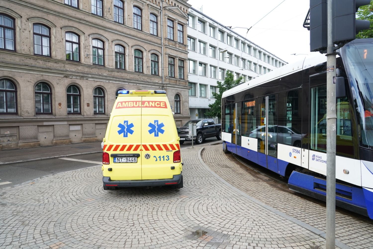 Apstājusies tramvaju kustība