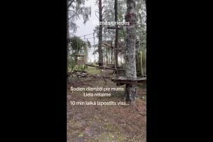 Izpostīta virvju trase "Rāznas priedes"