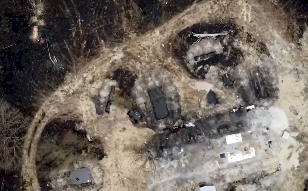 Krievu karavīru raktie ierakumi Čornobiļas aizliegajā zonā