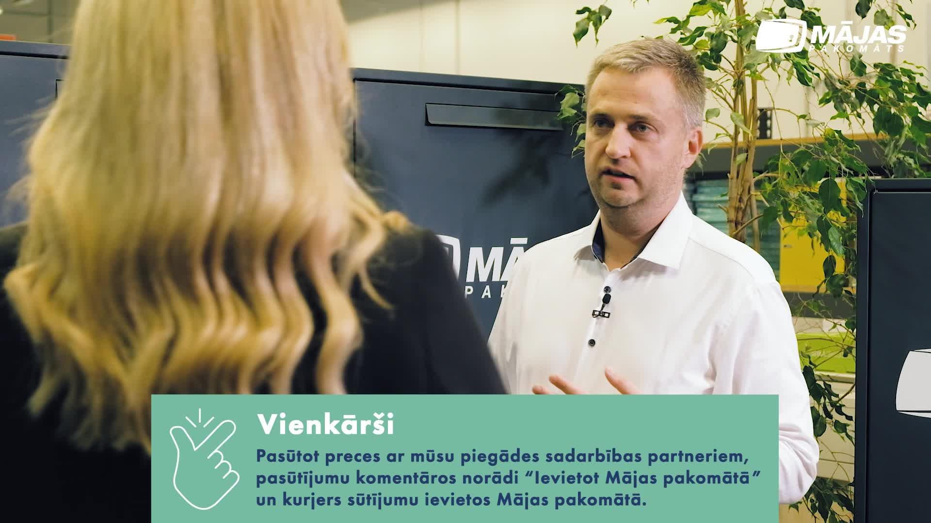 Madara Kivkucāne atklāj jaunu risinājumu interneta pirkumiem – mājas pakomātu