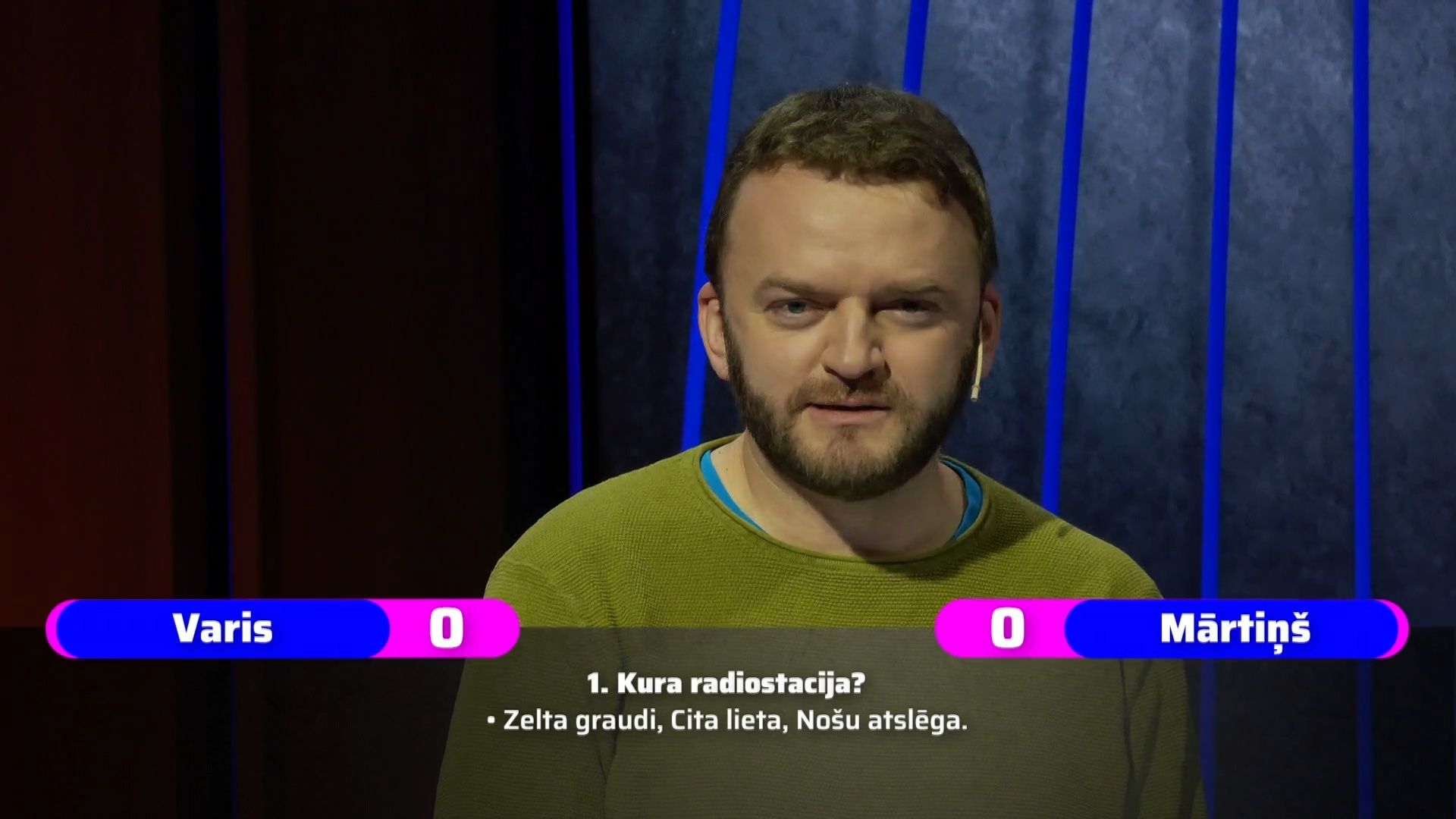 Erudīcijas spēlē "15 jautājumi" sacenšas Varis Meška un Mārtiņš Ķesteris