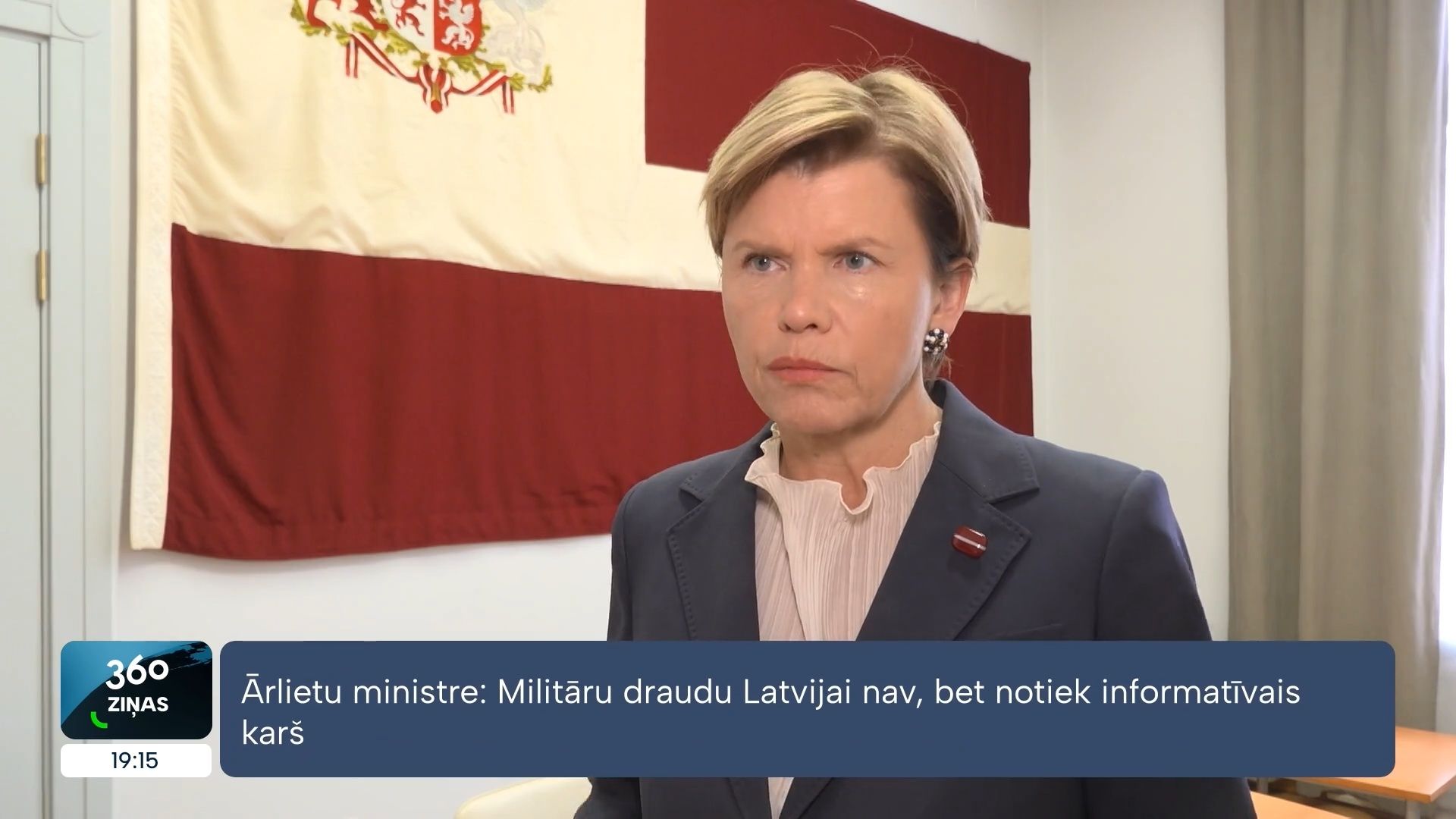 Ārlietu ministre: Militāru draudu Latvijai nav, bet notiek informatīvais karš