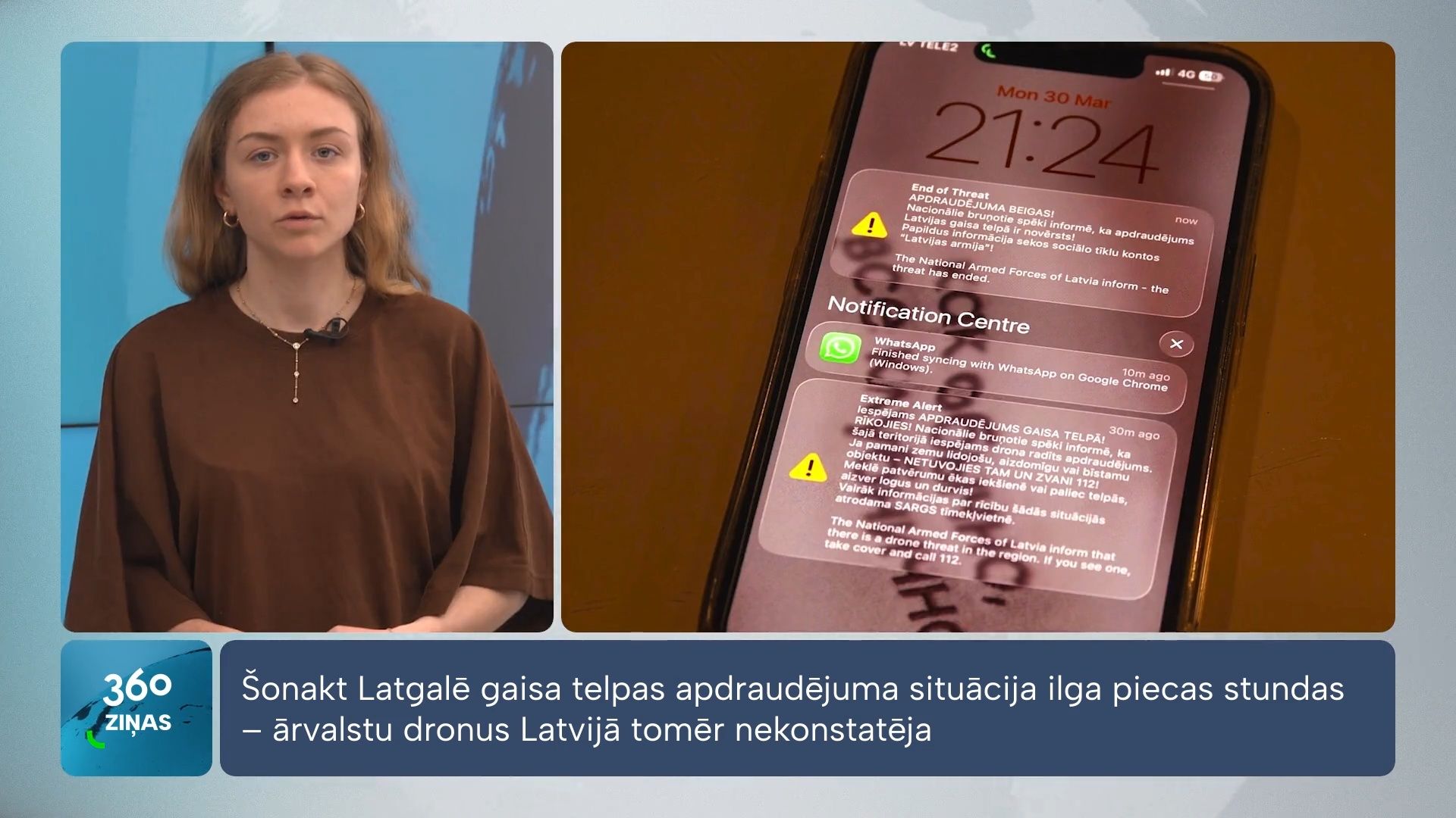 Šonakt Latgalē gaisa telpas apdraudējuma situācija ilga piecas stundas – ārvalstu dronus Latvijā tomēr nekonstatēja