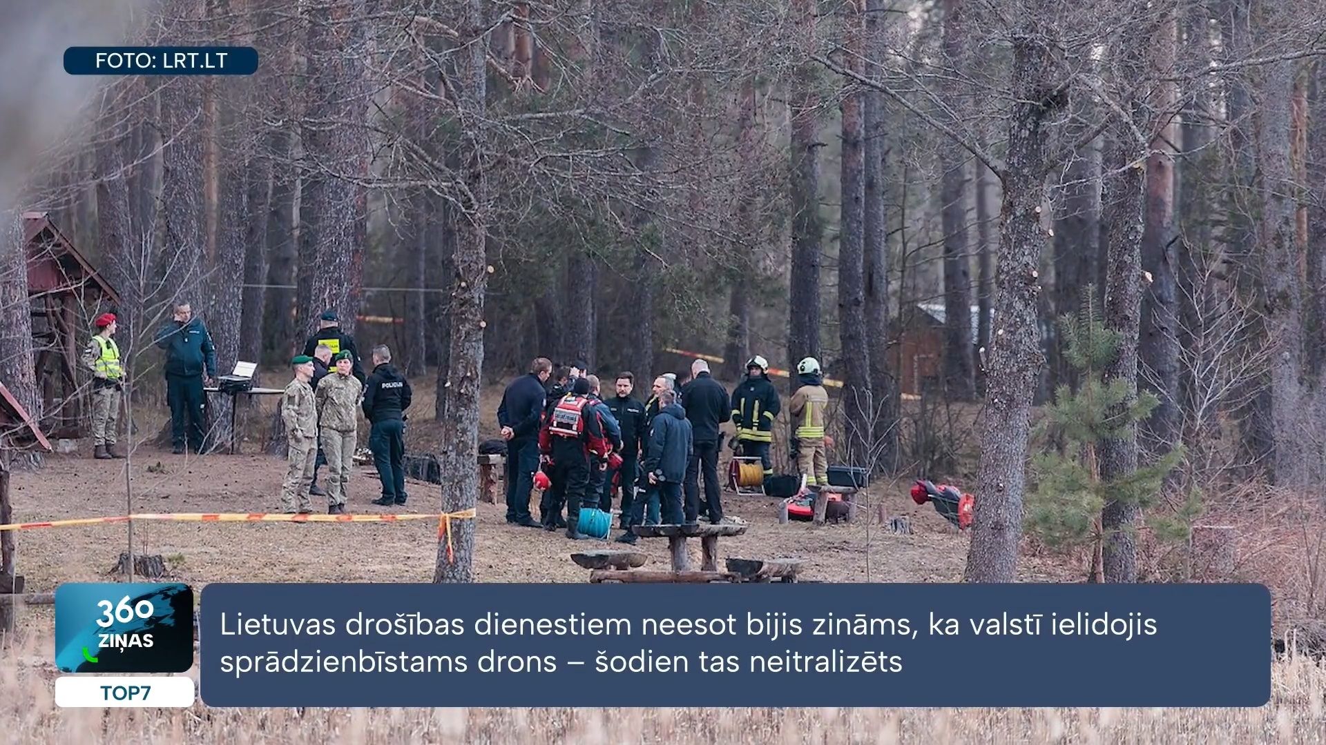 Lietuvas drošības dienestiem neesot bijis zināms, ka valstī ielidojis sprādzienbīstams drons