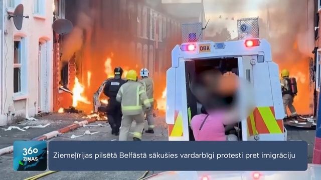 Ziemeļīrijas galvaspilsētā izceļas plaši nemieri pēc kāda imigranta uzbrukuma uz ielas