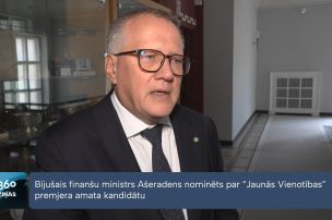 Bijušais finanšu ministrs Ašeradens nominēts par “Jaunās Vienotības” premjera amata kandidātu