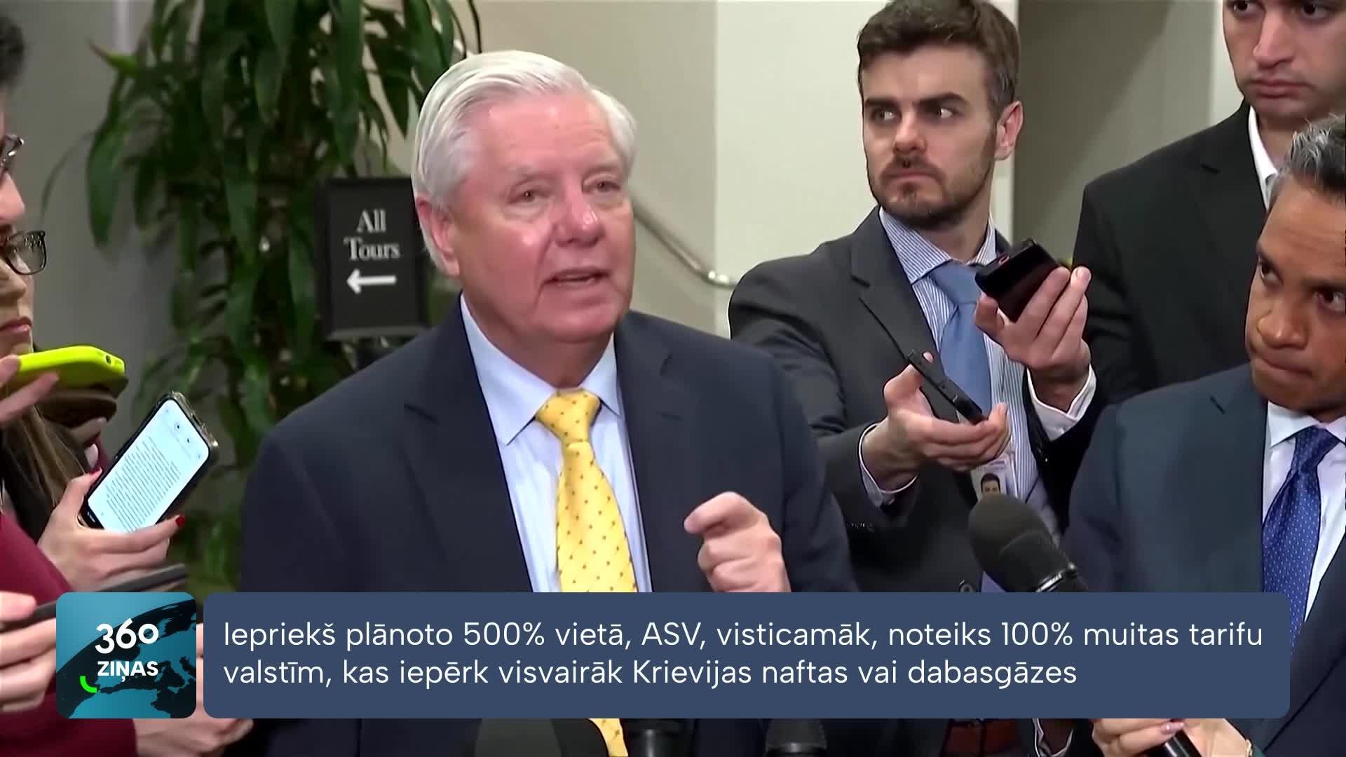 ASV visticamāk apstiprinās senatora Greiema rosinātas sankcijas pret Krieviju