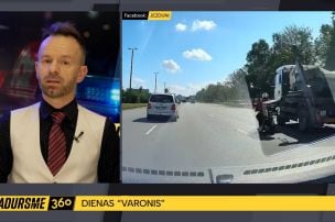 Rīgā motorollera vadītājs par mata tiesu izvairās no smagas avārijas