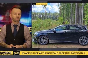Nelegālo migrantu pārvadātāju sadursme ar robežsargiem Jēkabpils novadā beidzas ar aizturēšanu