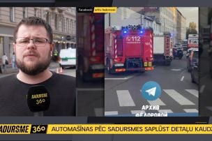 Sadursme Rīgā: divas automašīnas pēc trieciena teju saplūst vienā