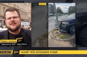 Neērti novietots stabs un bīstami skrejriteņu manevri satrauc autovadītājus