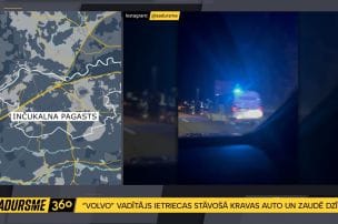 "Volvo" vadītājs ietriecas stāvošā kravas auto un zaudē dzīvību
