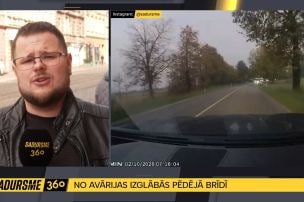 Sekundes līdz sadursmei – pārgalvīga apdzīšana teju beidzas ar avāriju