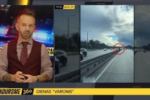 "Sadursmes dienas varonis" riskē ar dzīvību, pastaigājoties pa Salu tilta brauktuvi