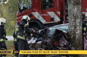 Tukuma pusē iet bojā “audi” šoferis