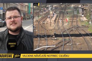 Mašīnists paspēj veikt avārijas bremzēšanu, taču nelaimi novērst neizdodas
