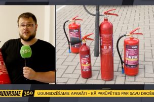 "Sadursme 360" veic eksperimentu – kurš ugunsdzēšamais aparāts vislabāk tiek galā ar liesmām?