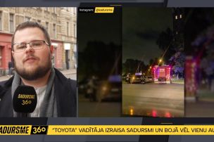 Neuzmanīgs manevrs Imantā beidzas ar trīs automašīnu sadursmi