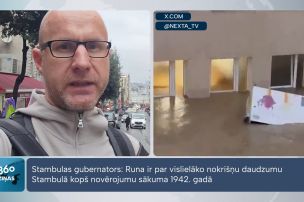 Spēcīgas lietusgāzes paralizē Stambulu – plūdos dzīvību zaudējuši vairāki cilvēki