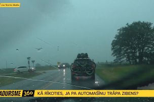 "Sadursme 360" skaidro: kas notiek ar automašīnu pēc zibens spēriena?