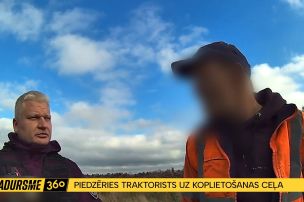 Ropažu pusē aiztur traktoristu 2,48 promiļu reibumā