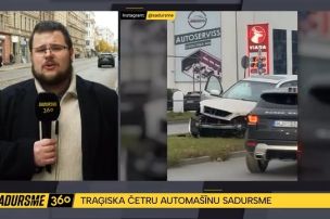 Četru automašīnu sadursme Rīgā beidzas ar traģēdiju
